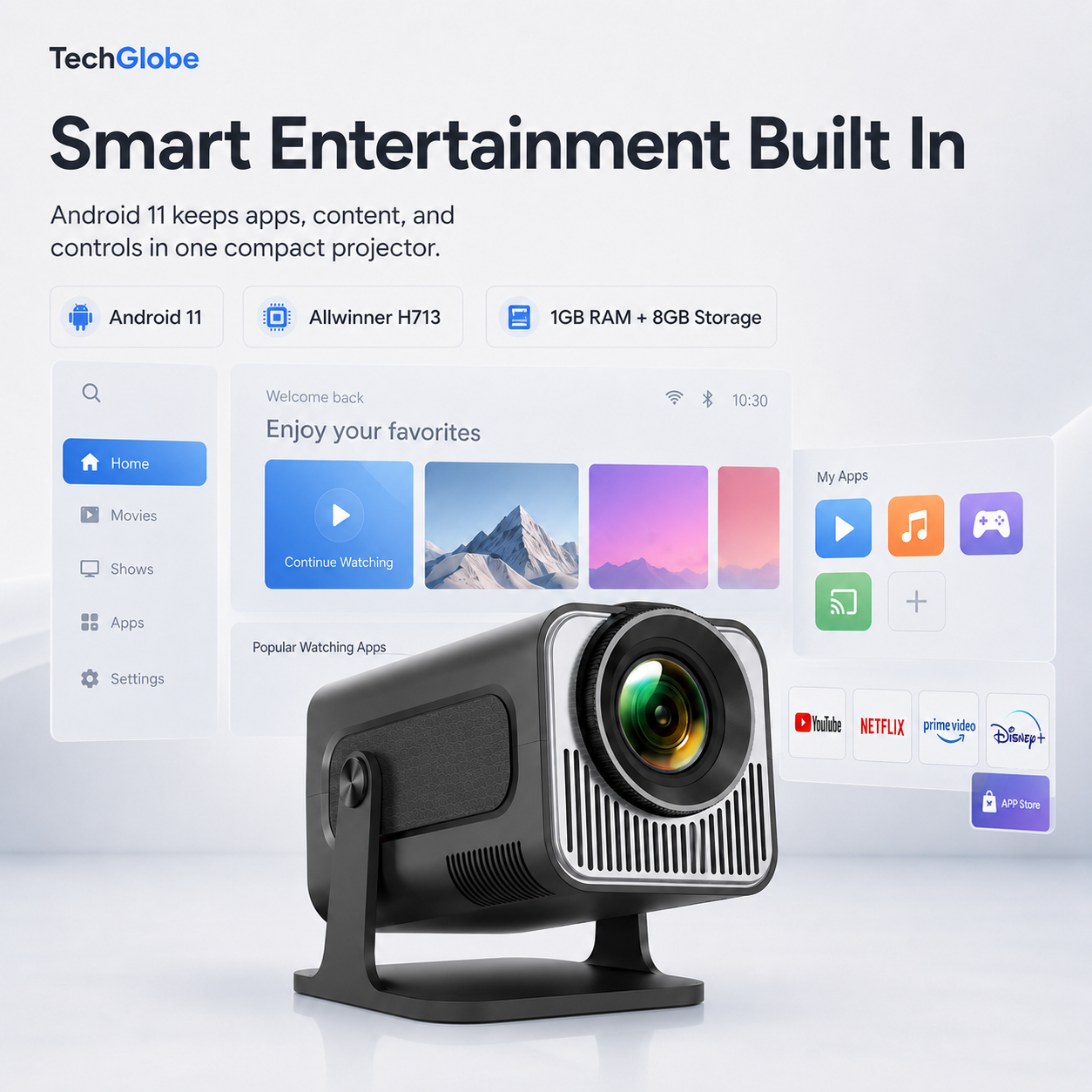 TG-CinemaPro Ultra Portable Smart Projector