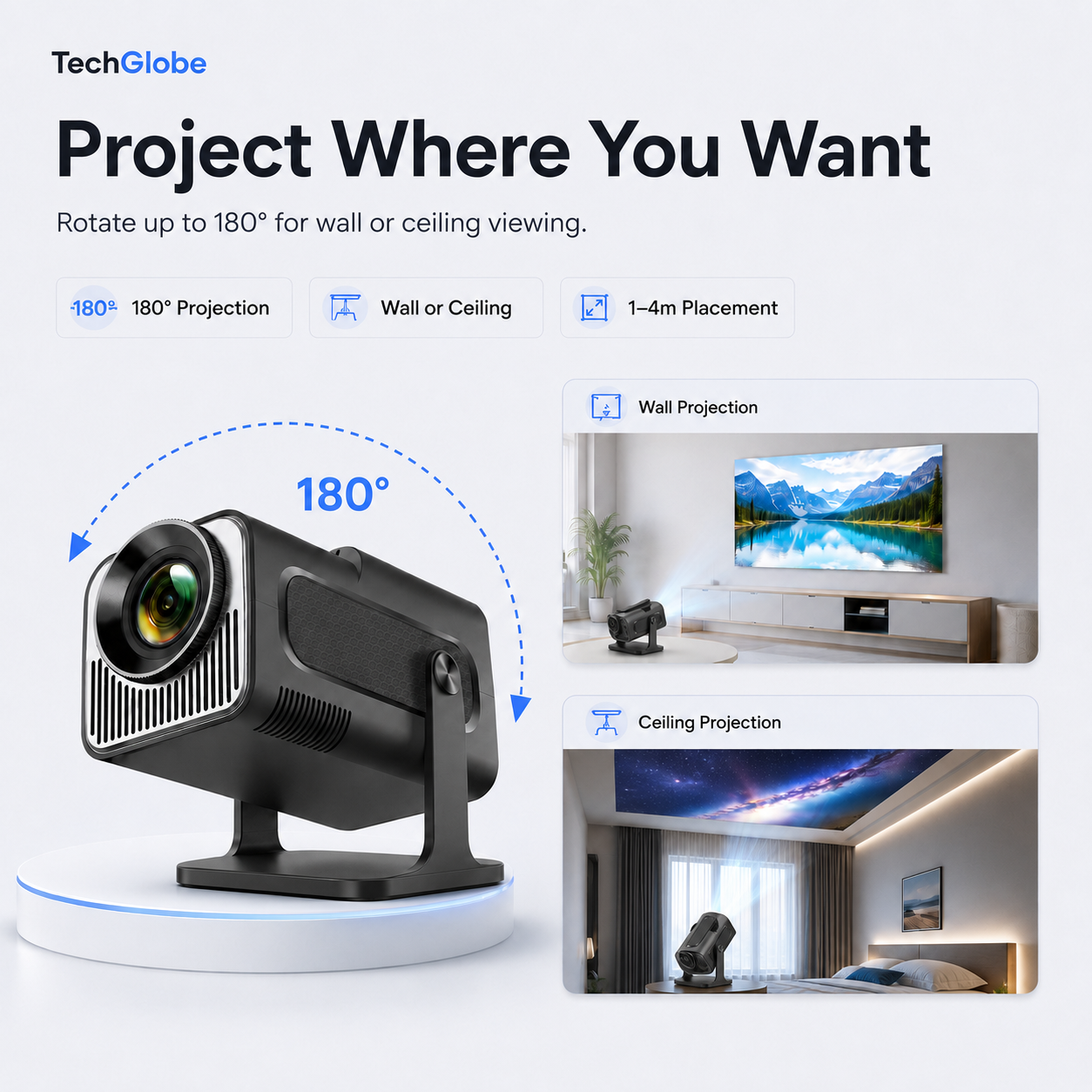 TG-CinemaPro Ultra Portable Smart Projector