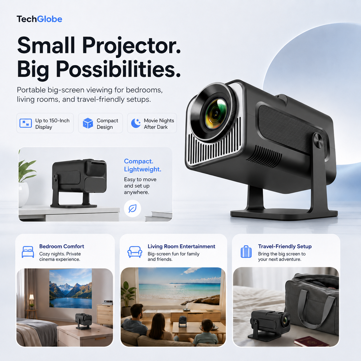 TG-CinemaPro Ultra Portable Smart Projector